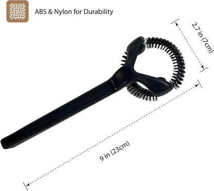 MiiCoffee Espresso Machine Cleaning Brush for 58mm Grouphead, Detachable 360° Nylon Cleaning Bristles