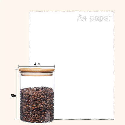 umieo Glass Food Storage Containers with Lids, Small Storage Containers 27oz Set of 2, Glass Storage Jars with Airtight Lids for, Flour, Rice, Nuts, Candy, Coffee, Beans