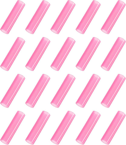 uxcell 20Pcs Silicone Straw Tips, Metal Straw Covers, Soft Reusable Straws Tips Fit for 8mm/0.31" OD Stainless Steel Straws (Pink)