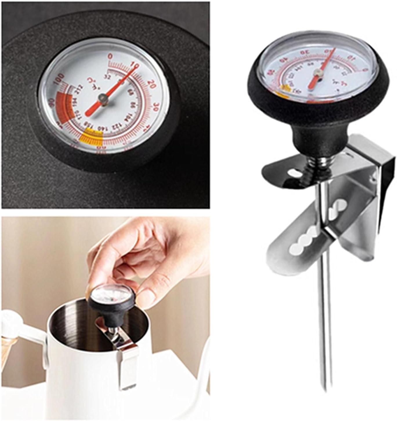 Milk Frothing Thermometer for Coffee Chocolate Cappuccino Frothy Milk Foam Stainless Steel Thermometer Latte Art Pen