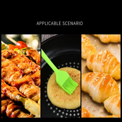 Silicone brush， BBQ/Pastry Basting Brushes,Silicone Cooking Grill Barbecue Baking Pastry Oil/Honey/Sauce Brush (7 PCS,green)