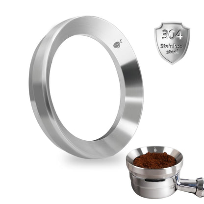 51mm Espresso Dosing Funnel, 304 Stainless Steel Coffee Dosing Ring, Portafilter Funnel with 6 Magnetic, Barista Tools Compatible with Breville 51mm Portafilter