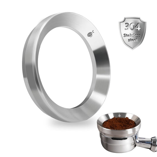 58mm Espresso Dosing Funnel, 304 Stainless Steel Coffee Dosing Ring, Portafilter Funnel with 6 Magnetic, Barista Tools Compatible with Breville 58mm Portafilter