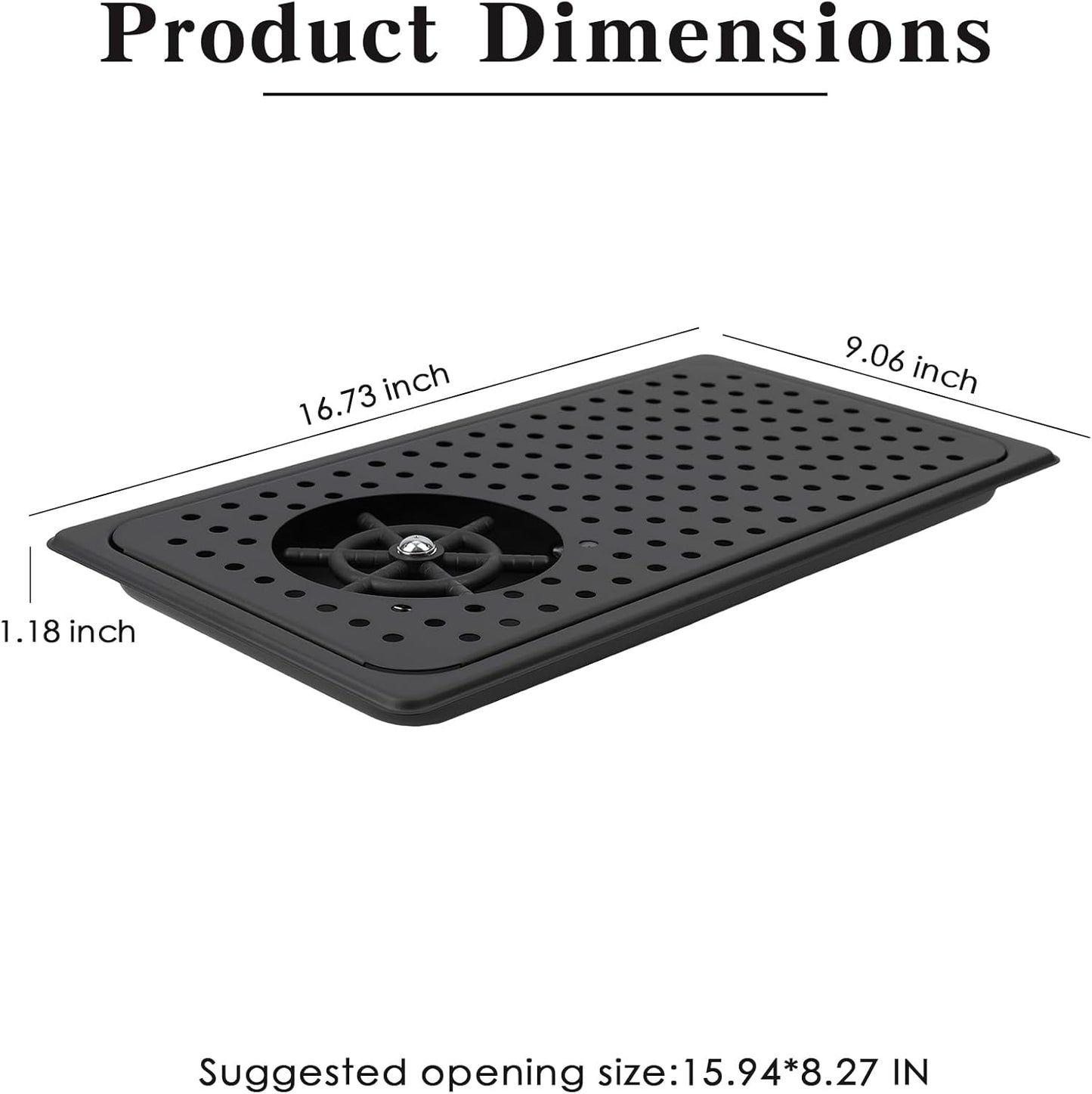 Pitcher Washer, Espresso Washer, Drainage and Drip Tray Stainless Steel Bar Glass Washer is The Sink, and The Cup Spray Washer is The Home Kitchen Hotel Cafe Restaurant (KF27-Black)