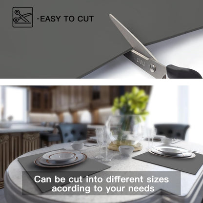 Extra Large Silicone Mat, Silicone Mats for Kitchen Counter 47.3''x23.6''x0.08", 2MM Nonslip Heat Resistant Mat, Countertop Protector, Nonstick Waterproof Craft Mat Table Placemat(Dark Gray)
