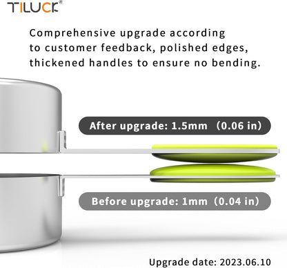 TILUCK Measuring Cups and Spoons Set, Stainless Steel, Kitchen Utensils for Cooking and Baking (12, Colorful)