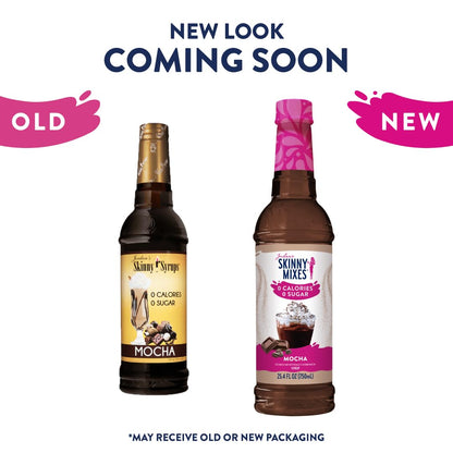 Jordan's Skinny Syrups Sugar Free Coffee Syrup, Mocha Flavor Drink Mix, Zero Calorie Flavoring for Chai Latte, Protein Shake, Food & More, Gluten Free, Keto Friendly, 25.4 Fl Oz, 1 Pack