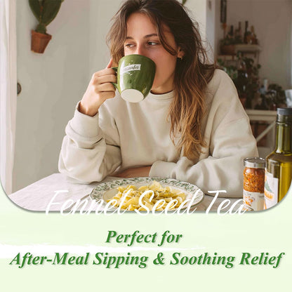 WT WEETEE Fennel Tea Bags 100 Count, 100% Natural & Pure Fennel Seeds Tea, Smooth & Sweet, No Sugar, Caffeine-Free