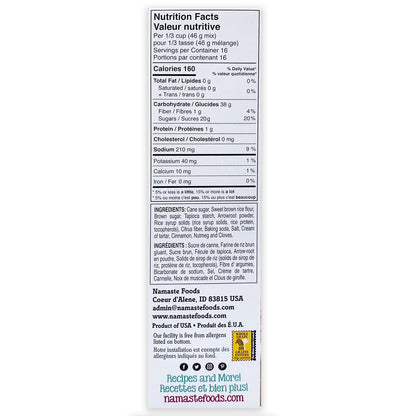 NAMASTE FOODS MIX CAKE SPICE WFGFDF 26OZ