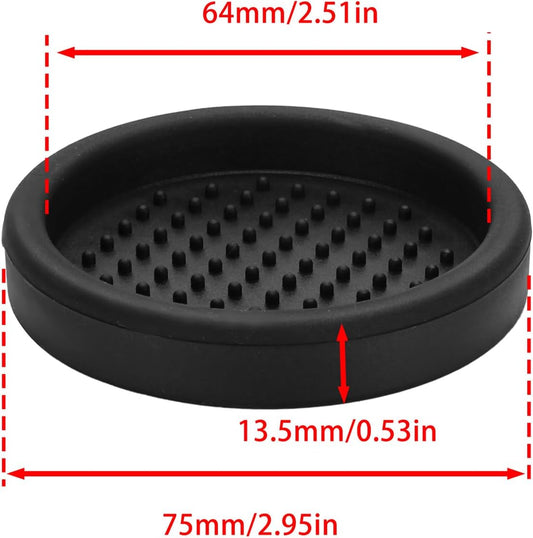 DIBTSA Tamper Mat, Mini Silicone Countertop Espresso Tamping Mat, Cup Mat, Barista Tools, Espresso Accessories, Round, Black