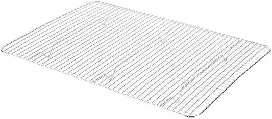Restaurantware Met Lux 11.8 x 16.9 Inch Wire Baking Rack 1 Heavy-Duty Oven Wire Rack - Fits Half Size Sheet Pan Dishwashable Stainless Steel Cooling Rack Elevated Feet Oven-Ready Up To 575F