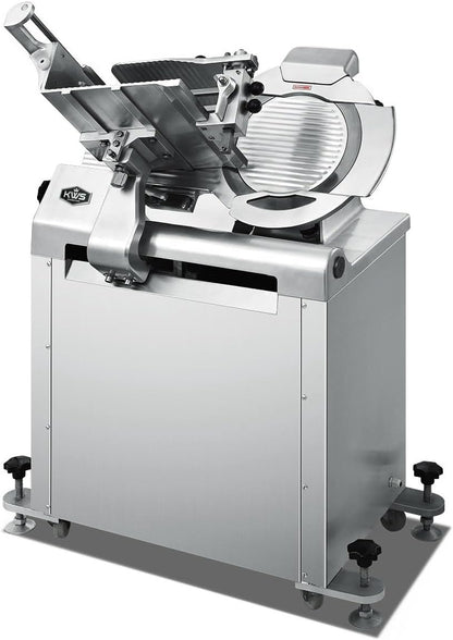 KWS MS-14A 2550W Floor Model 110V Commercial Automatic Electric Meat Slicer with Stainless Steel Blade, Frozen Meat, Food Slicer/Low Noises [ ETL, NSF Certified]