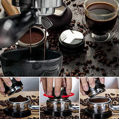 MATOW 58mm Coffee Distributor and Tamper, Dual Head Coffee Leveler Fits for Portafilter, Increased Adjustable Depth- Professional Espresso Hand Tampers