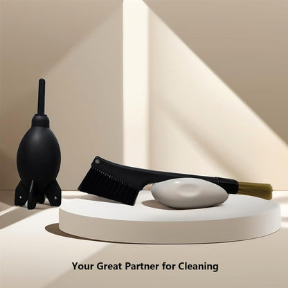 Espresso Coffee Machine Cleaning Brush Kit with Portafilter Cleaning Disc (Dual Head Brush with Rocket air Blower)