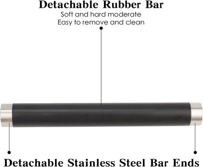 Italian Espresso Tapping Box, Stainless Steel Coffee Grinding Tapping Box, With Detachable Tapping Rod And Anti Slip Rubber Base (Silver)