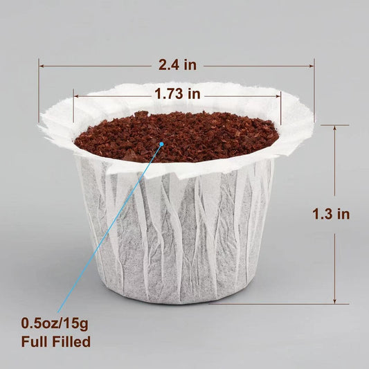 200 Counts Coffee Filter Paper for Keurig Brewers Single Serve 1.0 and 2.0 Fits All Brands Reusable K Cups (One kcup included))