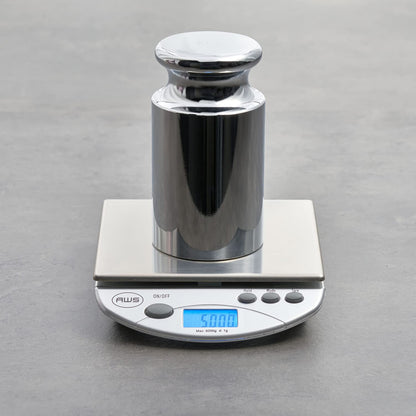 American Weigh Scales Calibration Weight for AWS Digital Scale, Carbon Steel, Chrome Plated, Chrome Finish, 5000g (5KGWGT)