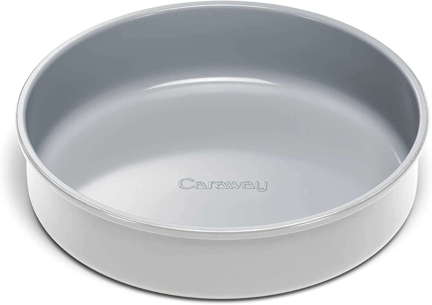 Caraway Non-Stick Ceramic 9” Circle Pan - Naturally Slick Ceramic Coating - Non-Toxic, PTFE & PFOA Free - Perfect for Birthday Cakes, Tartes, & More - Gray