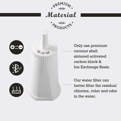 4 Pack Replacement Water Filter Compatible with Breville Sage Claro Swiss For Oracle Barista Bambino Espresso Coffee Machine Part #BES008WHT0NUC1