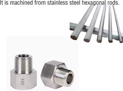 2 pieces Npt3/4 Female to Npt1/4 Male Reducer,3/4-1/4Water pipe Adapter, Fabricate of 304 Stainless Steel