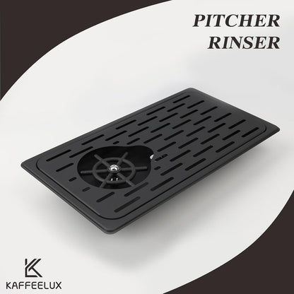 Pitcher Rinsers，Pitcher Washer, Espresso Washer And Spray, Drainage And Drip Tray, 304 Stainless Steel Bar Glass Washer Sink, Suitable For Home Kitchen, Hotel, Coffee Shop, Restaurant (Black)