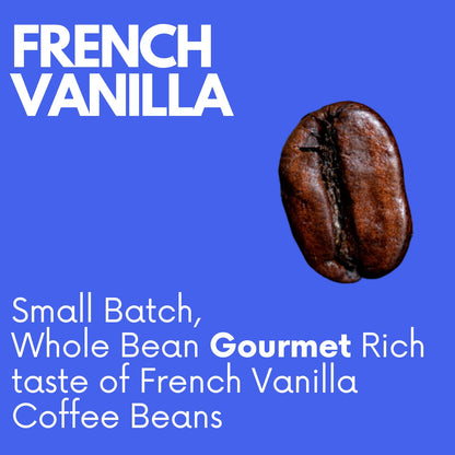 Sarasota Coffee Whole Bean French Vanilla | Medium Roast Gourmet Flavored Coffee Beans | Low Acid, Mold Free, Specialty Grade Bulk Beans | 5lb (80 oz)