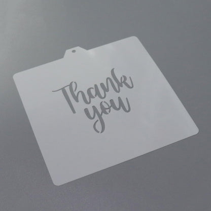 Thank You Cookie cutter and stencil set Baking stencils and cutters bundle DIY bakery decorating kit Cookie cutters with stencils Icing stencil and cookie cutter combo(Thank you)