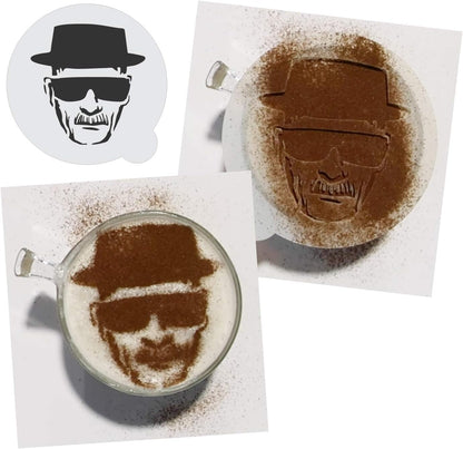 Stencil Stop Custom Coffee Stencil - Customizable for Business Logos, Faces, Images - 14 Mil Mylar Plastic (3.5 x 3.5 inches - 10 Pack)