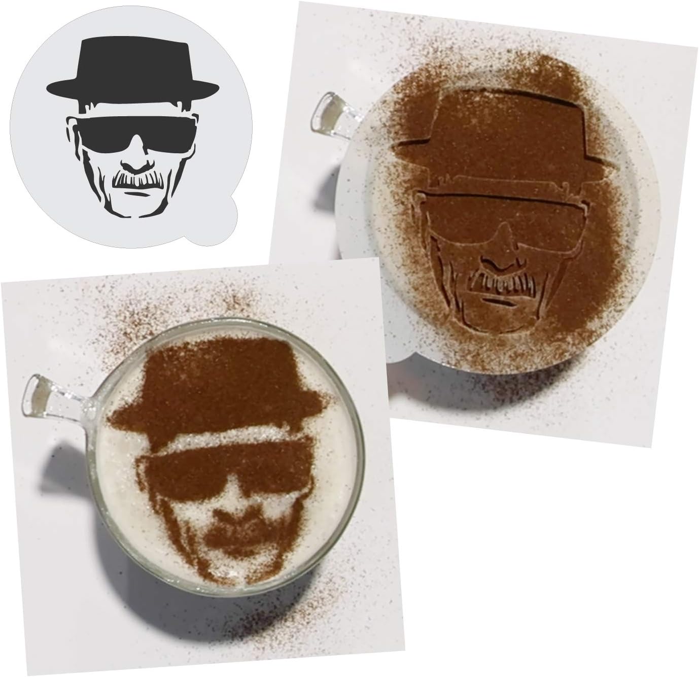 Stencil Stop Custom Coffee Stencil - Customizable for Business Logos, Faces, Images - 14 Mil Mylar Plastic (3.5 x 3.5 inches - 25 Pack)