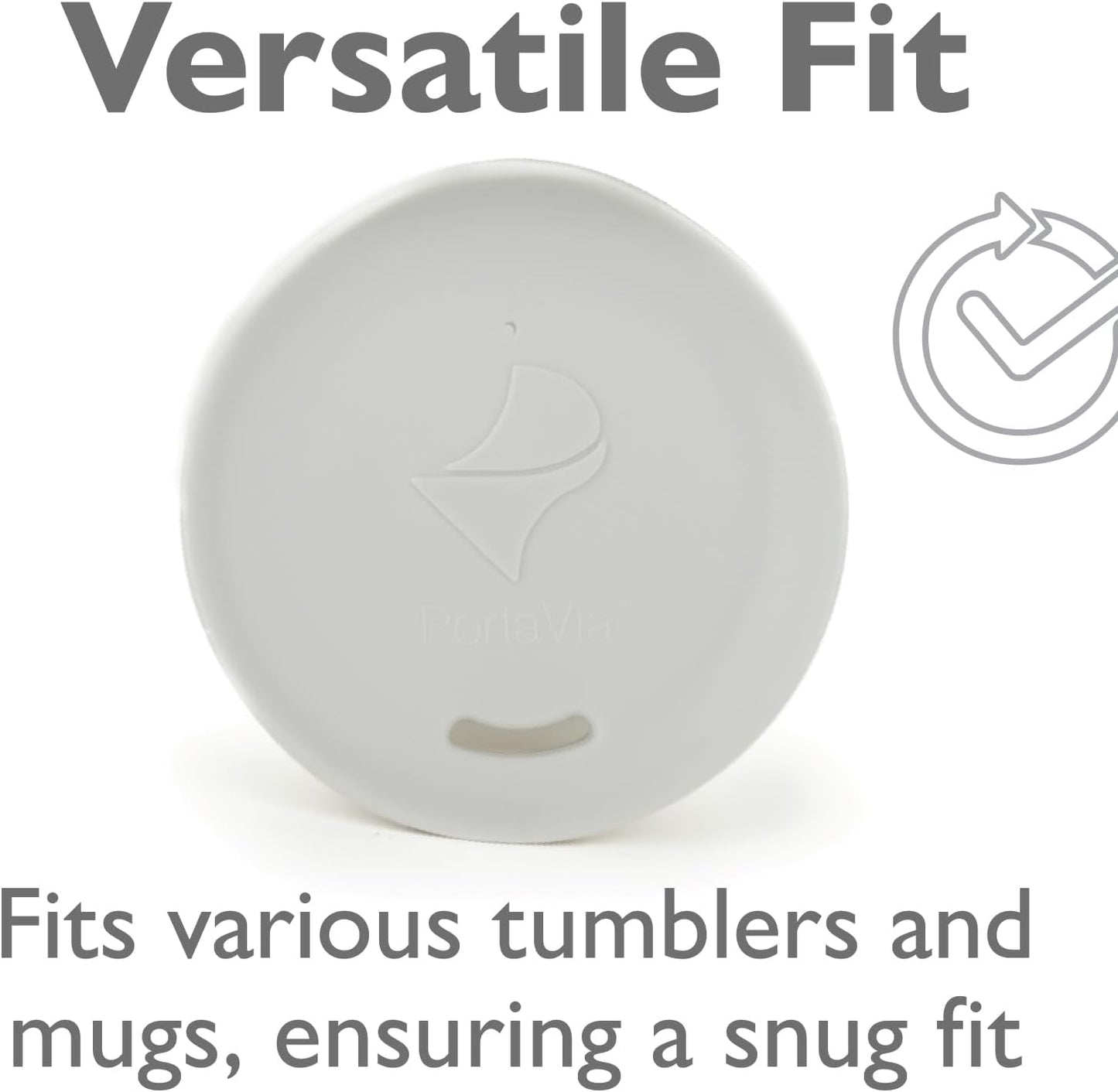 Reusable Coffee Cup Silicone Lid – Fits Most Tumbler, Water Bottle, & Ceramic Coffee Mug Between 3"-3¼" – Dishwasher-Safe Travel Mug Lid keeps your beverage in your mug (Medium - Stone)
