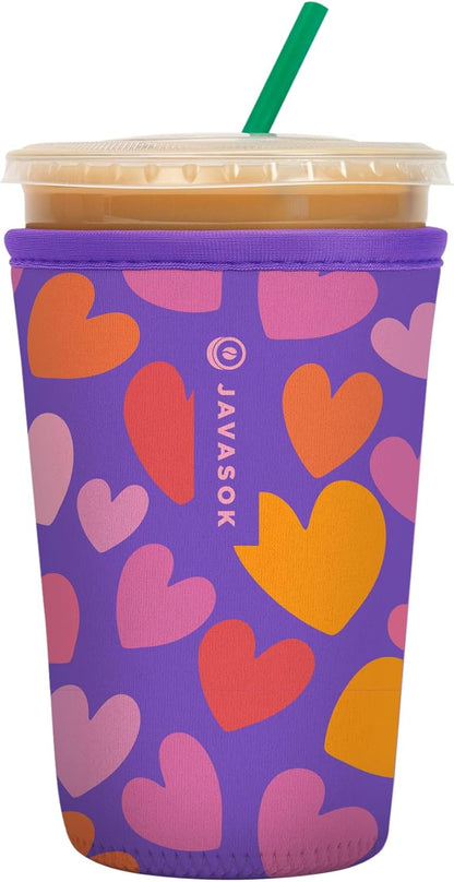 Sok It JavaSok Iced Coffee & Cold Soda Insulated Neoprene Cup Sleeve (Hearty Hues, Medium: 22-28oz)
