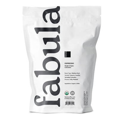 Fabula USDA Organic Espresso Coffee, Freshly Ground Espresso Low Acid Coffee, Non-GMO, No Molds, Mycotoxins Pesticides Free, Single Origin Coffee 12 oz