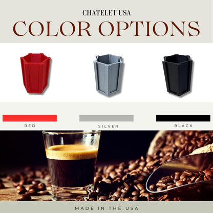 Espresso Coffee Pod Holder & Organizer | Espresso Capsule Kitchen Display Carousel | Holds 18 Pods | Made in USA (Black)