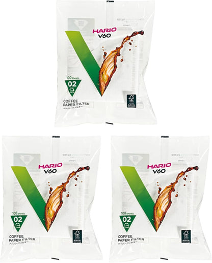 Hario 3x100 Filters for Coffee Machines American White Book, Import from Japan