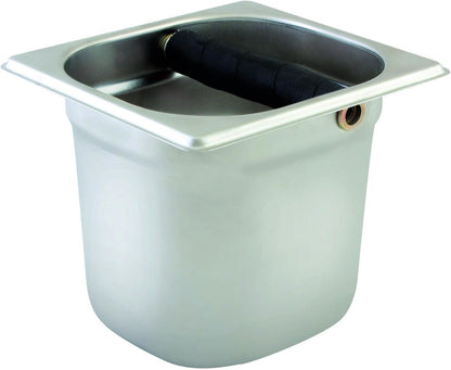 TrueCraftware- 6” Deep Commercial Grade Stainless Steel Coffee Knock Box with Rubber Knock Bar 0.6mm Thickness- Durable Barista Espresso Knock Box Perfect for Restaurant Cafes Home