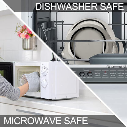 BoxedHome Classic Mixing Bowl Set, BPA Free Plastic, Microwave and Dishwasher Safe (Set of 4, Grey),3.5 quarts