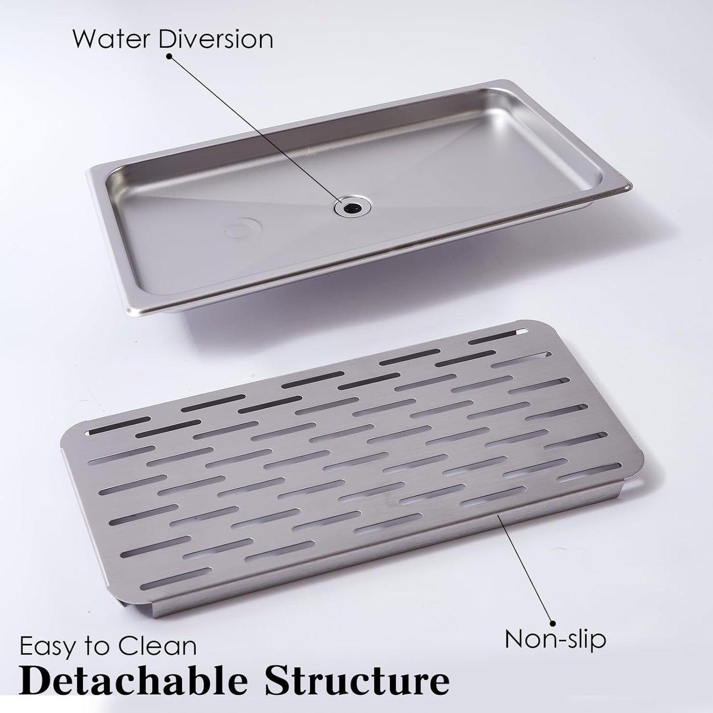 Stainless Steel Drip Tray - Perfect for Homes, Clubs, Bars, Cafes, Restaurants, Hotels, Or Commercial Use - Easy to Clean, No Drainage Required (S)