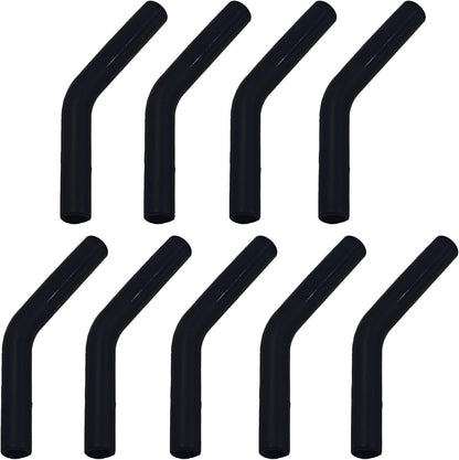 pson 9Pcs Silicone Straw Tips, Food Grade Reusable Flexible Elbow Tips Fit for 8mm Stainless Steel Metal Straws(Black)