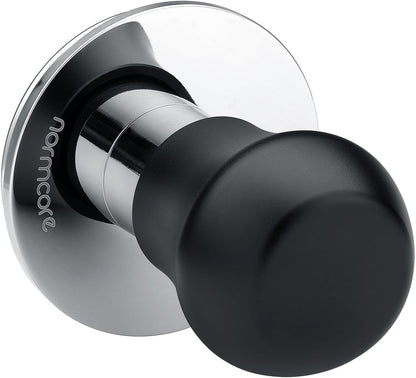 Normcore 57.5mm Coffee Tamper V4.1 Mini, Spring-Loaded with Click Feedback, 304 Stainless Steel Flat Base, Compatible with Lelit Anna Portafilter, Black