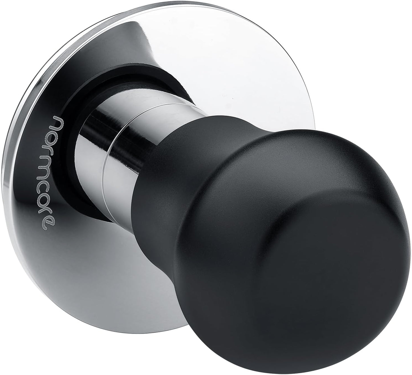 Normcore 58.5mm Coffee Tamper V4.1 Mini, Spring-Loaded with Click Feedback, Self-Leveling Stainless Steel Flat Baffle, Compatible with 58mm Espresso Machines Portafilter, Black