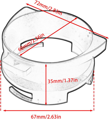 Espresso Dosing Funnel Compatible with Breville/Sage 54mm Portafilter, Aluminum Alloy, Black