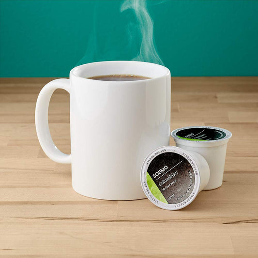 Amazon Brand - Solimo Medium Roast Coffee Pods, Colombian, Compatible with Keurig 2.0 K-Cup Brewers, 24 Count (Pack of 2)