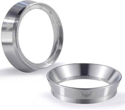 Espresso Funnel 58mm and Puck Screen Set - Includes Stainless Steel Portafilter Funnel and 3pcs Filters for 58mm Portafilter Baskets