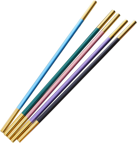 Stainless Steel Reusable Metal Straws,Extra Long Reusable Metal Straws,Metal Drinking Straws,Mixed Colours,Straight,5-color,5 Pieces.