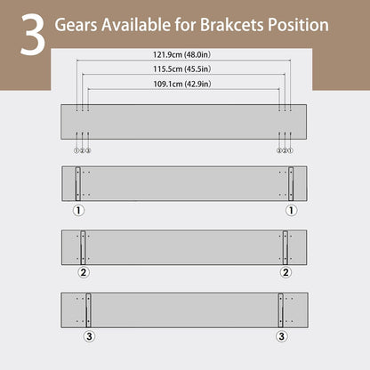 DINZI LVJ Long Wall Shelves, 55.1Inch Wall Mounted Shelves Set of 2, Extra Large Floating Storage Ledges with Sturdy Metal Brackets for Living Room, Bathroom, Bedroom, Kitchen, Espresso