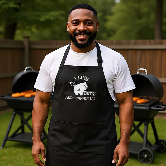 Personalized Chef Apron for Men, Custom Embroidered Design, Professional Kitchen Cooking BBQ Grilling for Dad, Decorated in USA