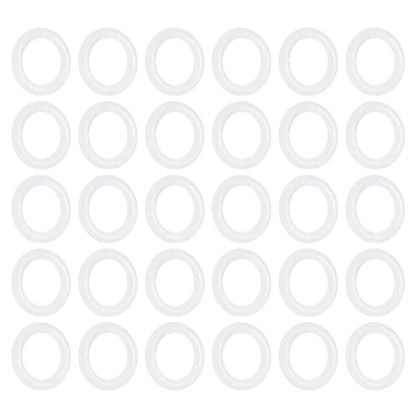[30 Pcs] Silicone O-Rings White 9mm OD 6mm ID 1.5mm Width, Metric VMQ Sealing Gasket for Cup Lids, Coffee Maker, Brewing Fitting, Washer, Filter, Pump, Plumbing, Hose, Gauge, Auto, Machine
