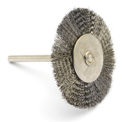 20PCS T-shaped Wire Brushes - Metal Rust Removal, Polishing, Cleaning - 38mm Diameter, 3mm Shaft - Removes Burrs, Dust, and Oxide Layer - Handles Rough Surfaces - Designed for Industrial and DIY Use