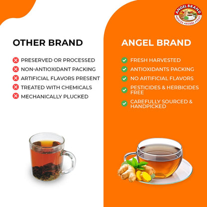 Angel Brand Ginger Tea Bags 25 – Pack of 3 – Ginger Root Tea for, Digestion & Immune Support