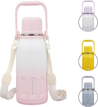 BJPKPK Insulated 40oz Thermos Water Bottle with Lid and Carry Handle Dishwasher Safe Stainless Steel Water Bottles,Pink Pearl